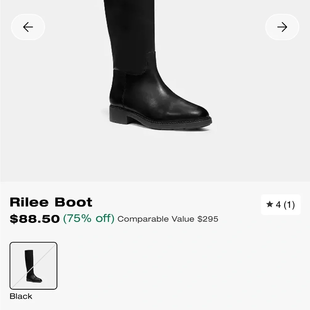 Coach Rilee Brown Leather Riding Boots w/box - Picture 9 of 9